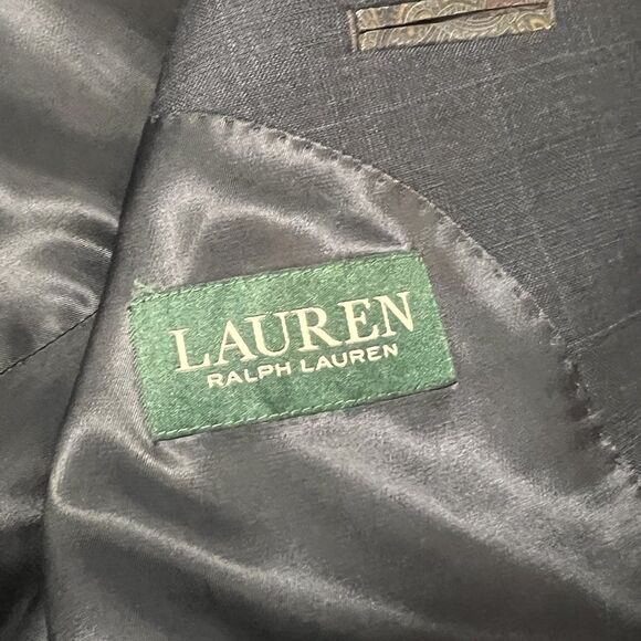 Lauren Ralph Lauren Classic Fit Wool Suit Jacket Blazer Career Academia Gray 42R - Picture 2 of 6